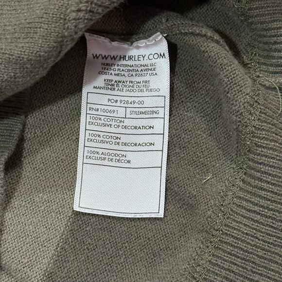 Hurley Striped Cotton Crewneck Sweater – Multicolor Men’s Medium - Picture 5 of 5